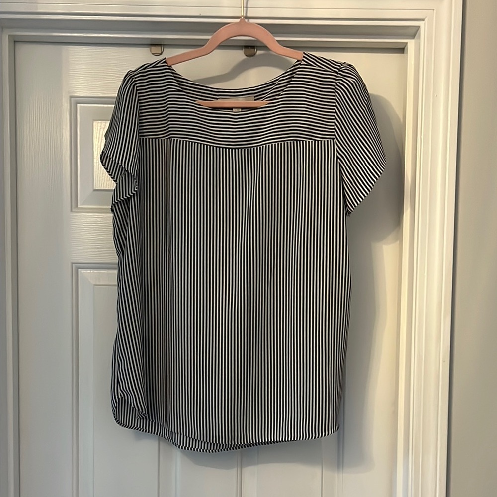 Striped Black and White Women's Top